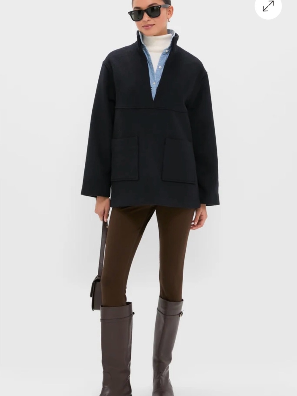 Tuckernuck Navy Wool Joan Coat - Picture 5 of 5